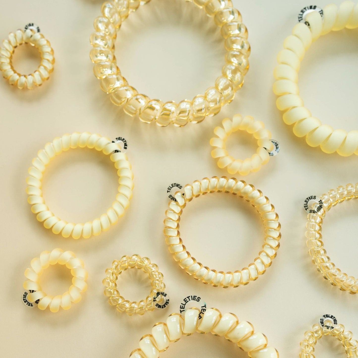 TELETIES - Butter Yellow Tiny Hair Ties in Yellow - Tiny