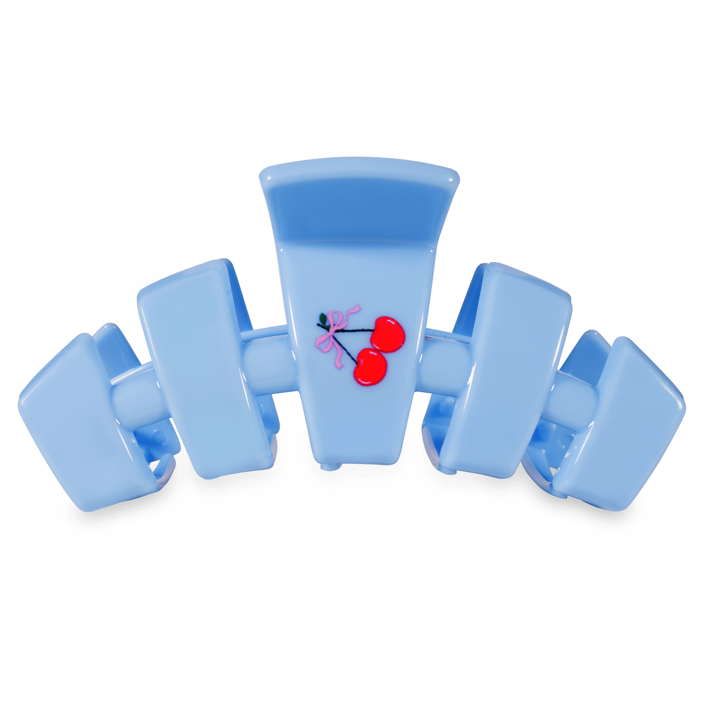 Classic Basket of Cherries Large Claw Clip in Blue | TELETIES