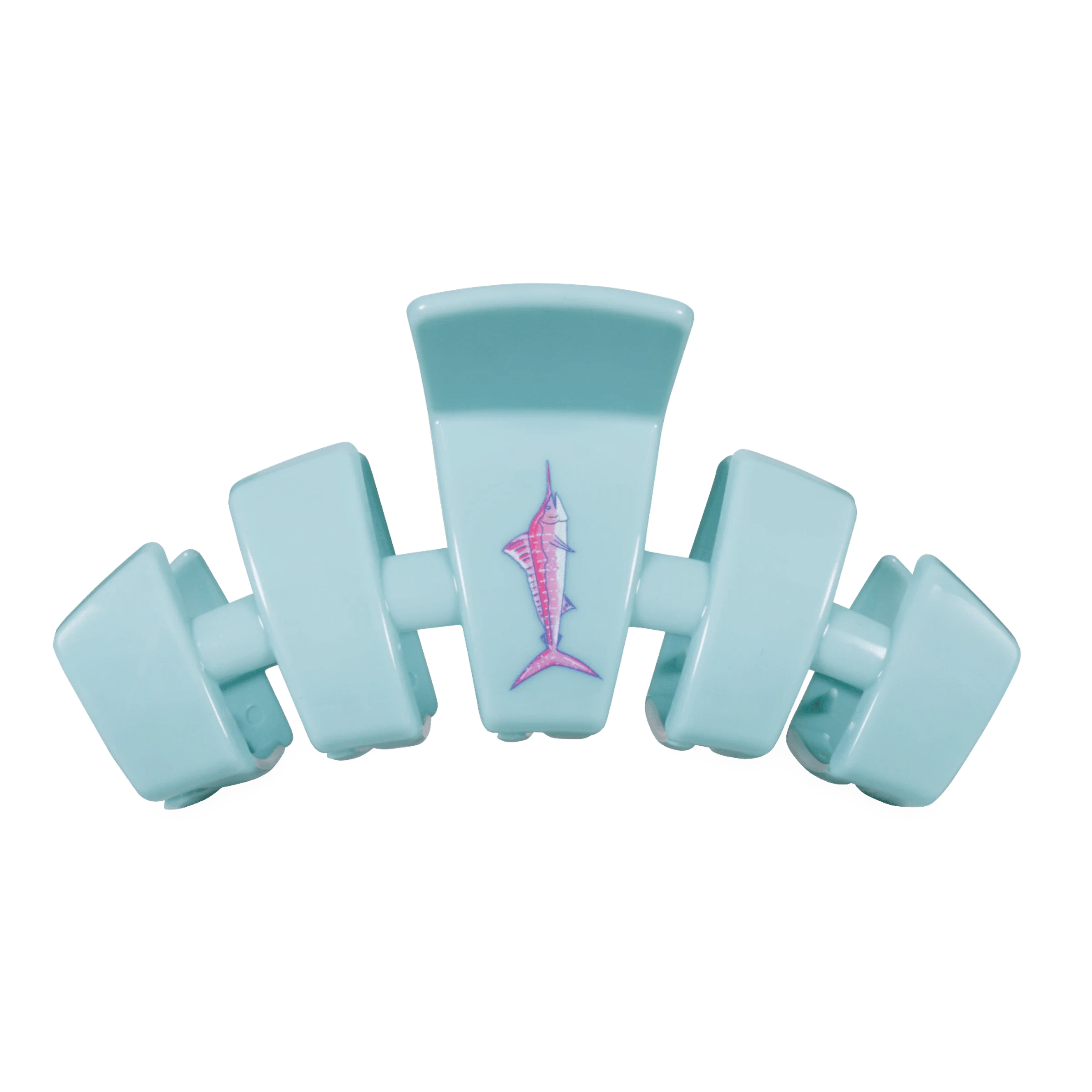 Classic Catch of the Day Large Claw Clip in Blue | TELETIES display picture 2