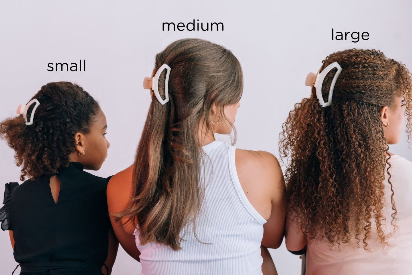 TELETIES - Classic Midnight Matte Small Hair Clip in Black - Small