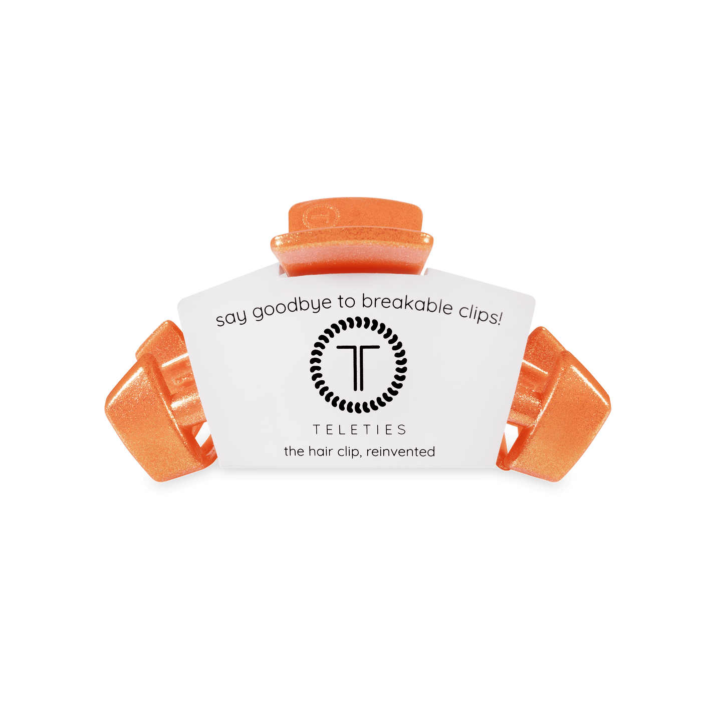 TELETIES - Classic Showbiz Small Hair Clip in Orange - Small