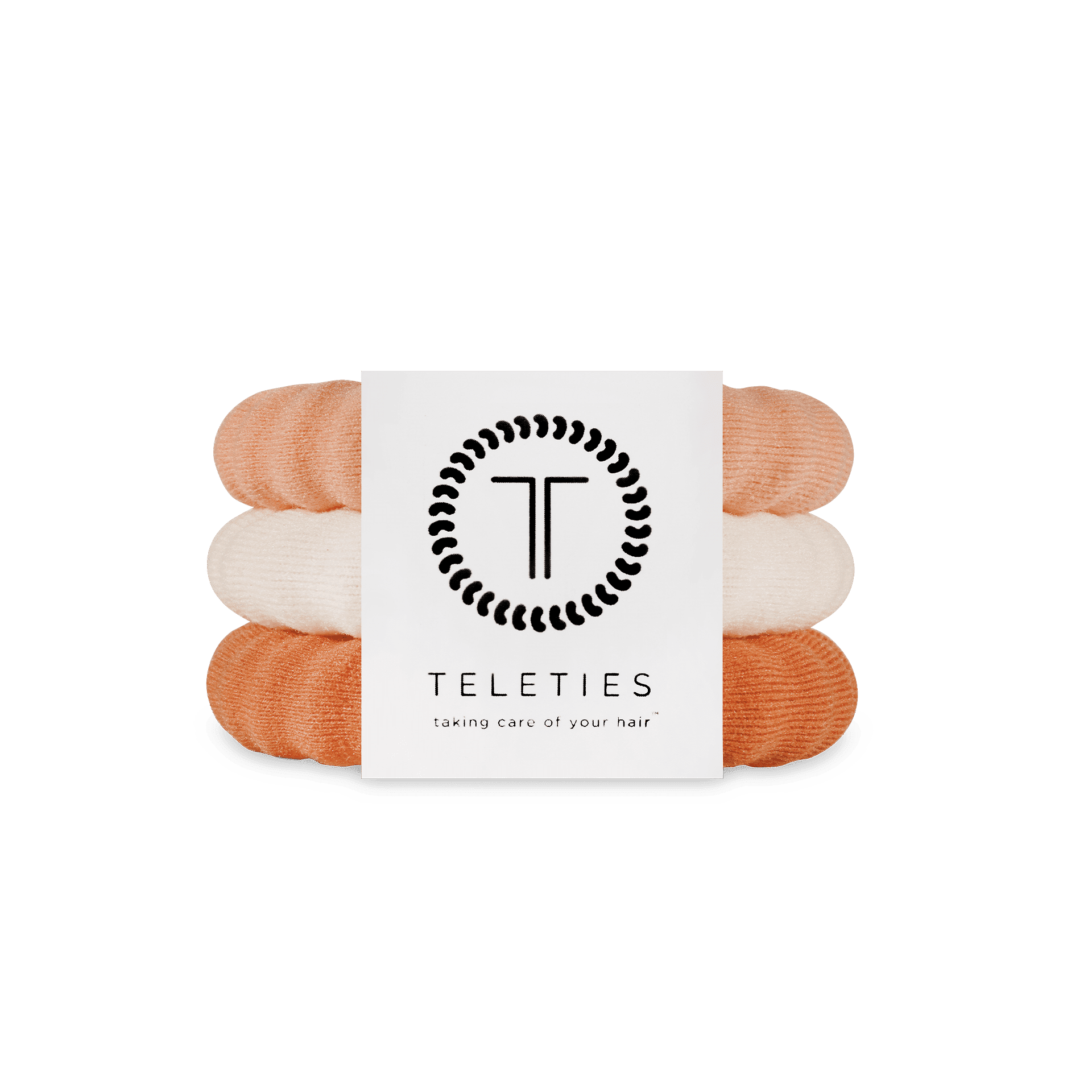For the Love of Nudes Large Nylon Hair Ties in White, Cream and