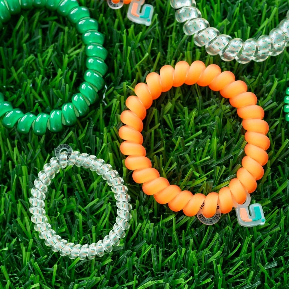 TELETIES - Go Canes! Small Hair Ties in Orange Green - Small