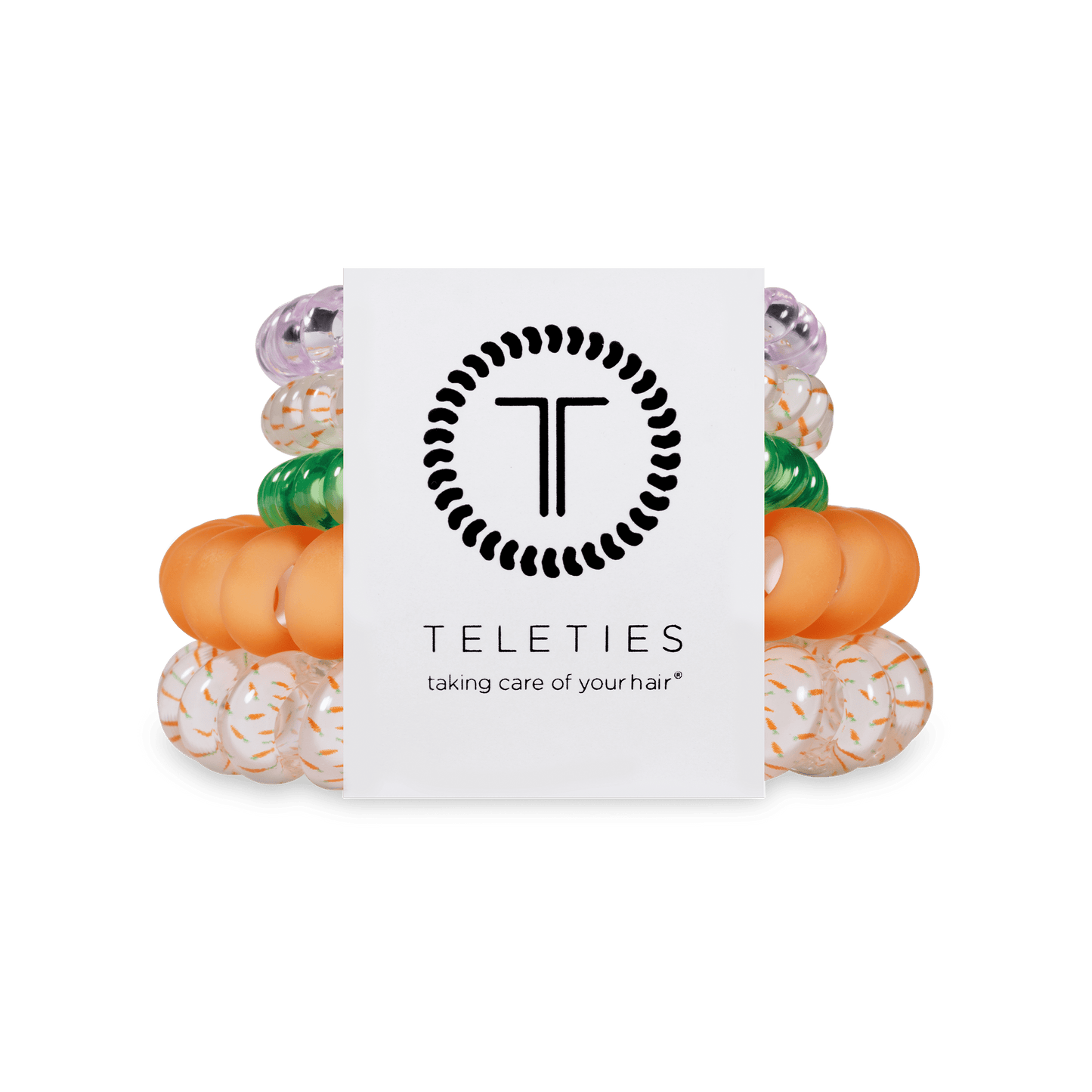 TELETIES - Hoppy Days! Mixed Hair Ties in Green Purple