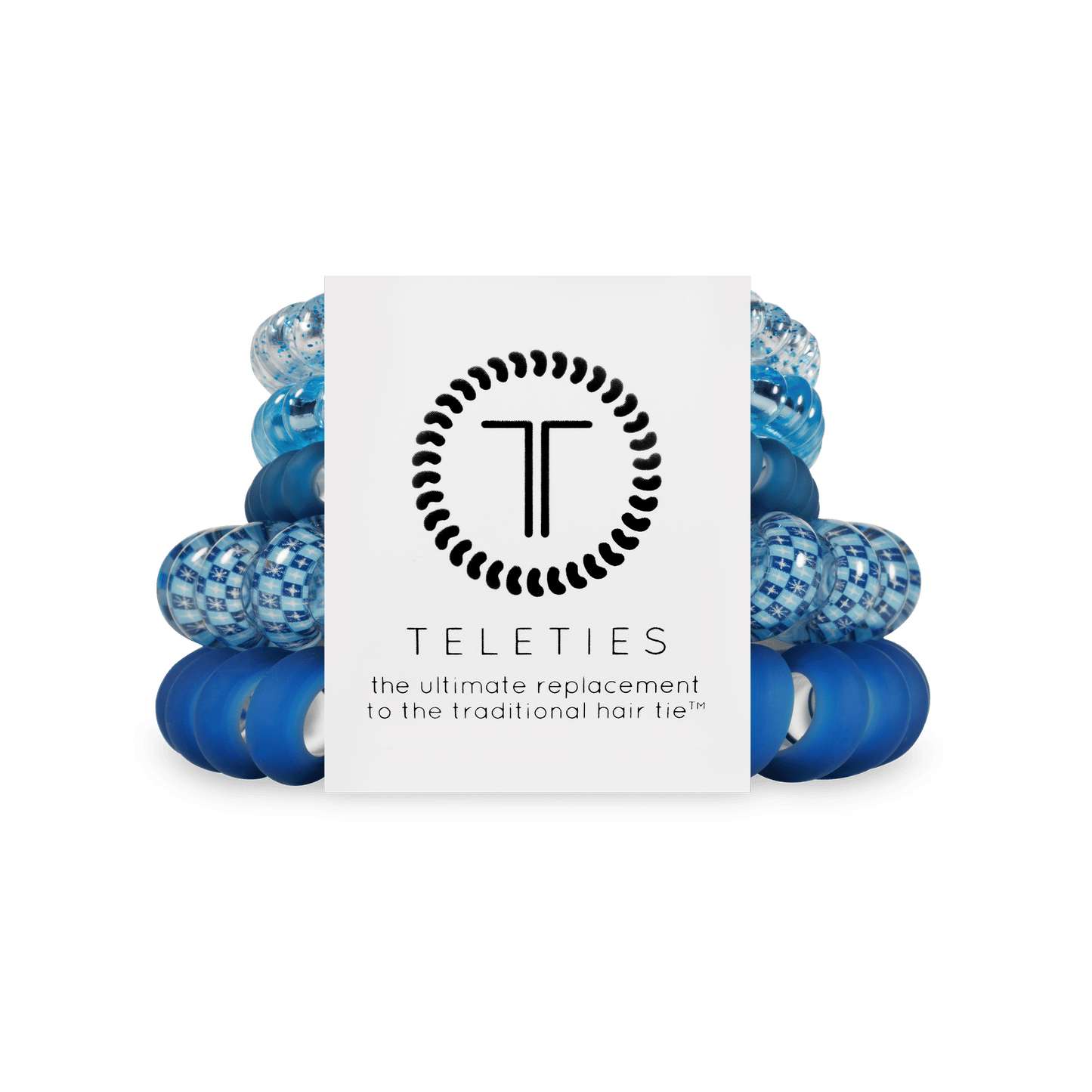 TELETIES - Mazel! Mixed Hair Ties in Blue White - Mix Pack