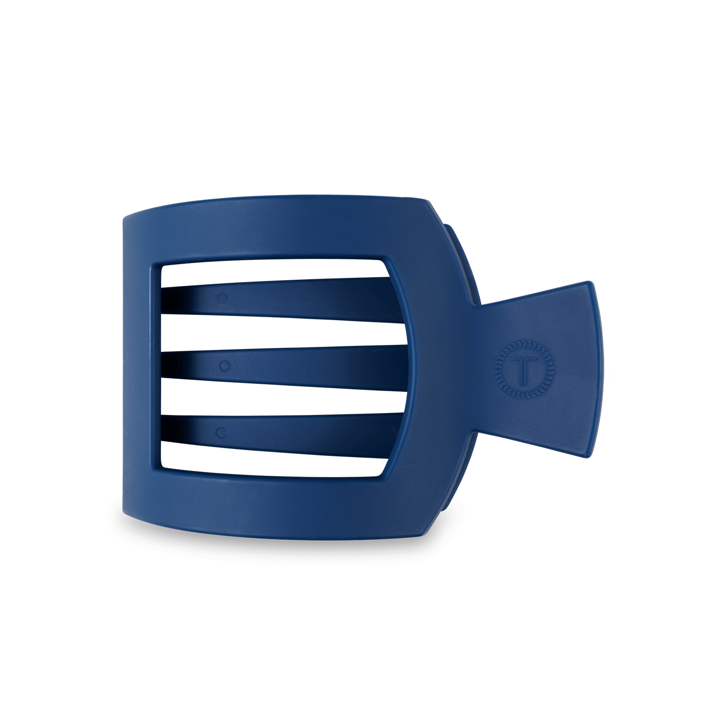 TELETIES - Midnight Rain Large Flat Square Hair Clip in Blue - Large