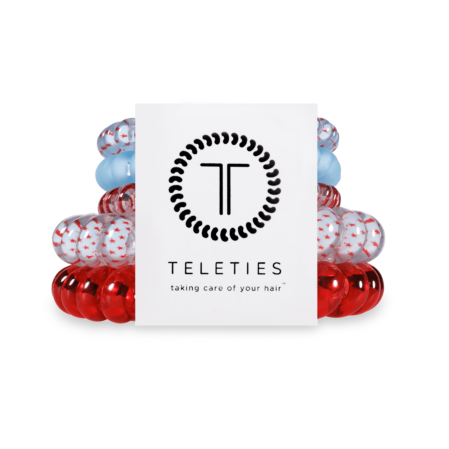 TELETIES - Oh my stars! Mix Pack Hair Ties in Red White Blue - Mix Pack