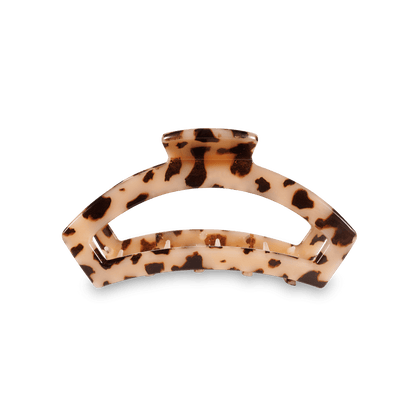 Open Blonde Tortoise Small Hair Clip - Small Hair Clip - TELETIES 