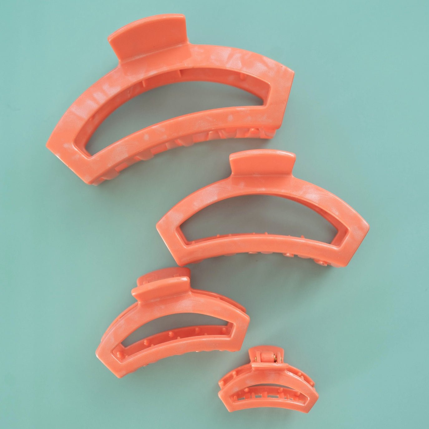 TELETIES - Open Dreamsicle Medium Hair Clip in Orange - Medium