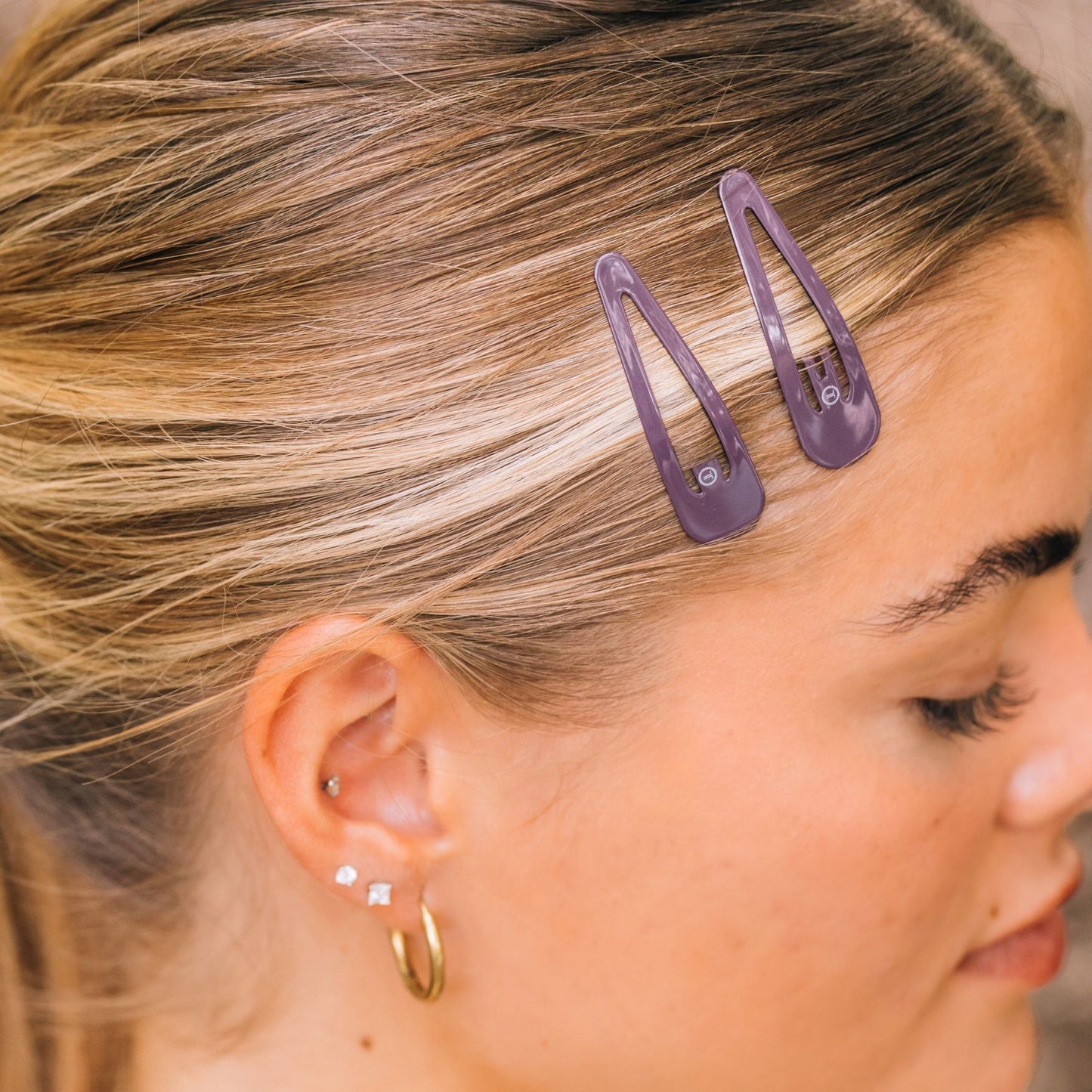 TELETIES - Purple Haze Snap Clips (6Ct) in Purple