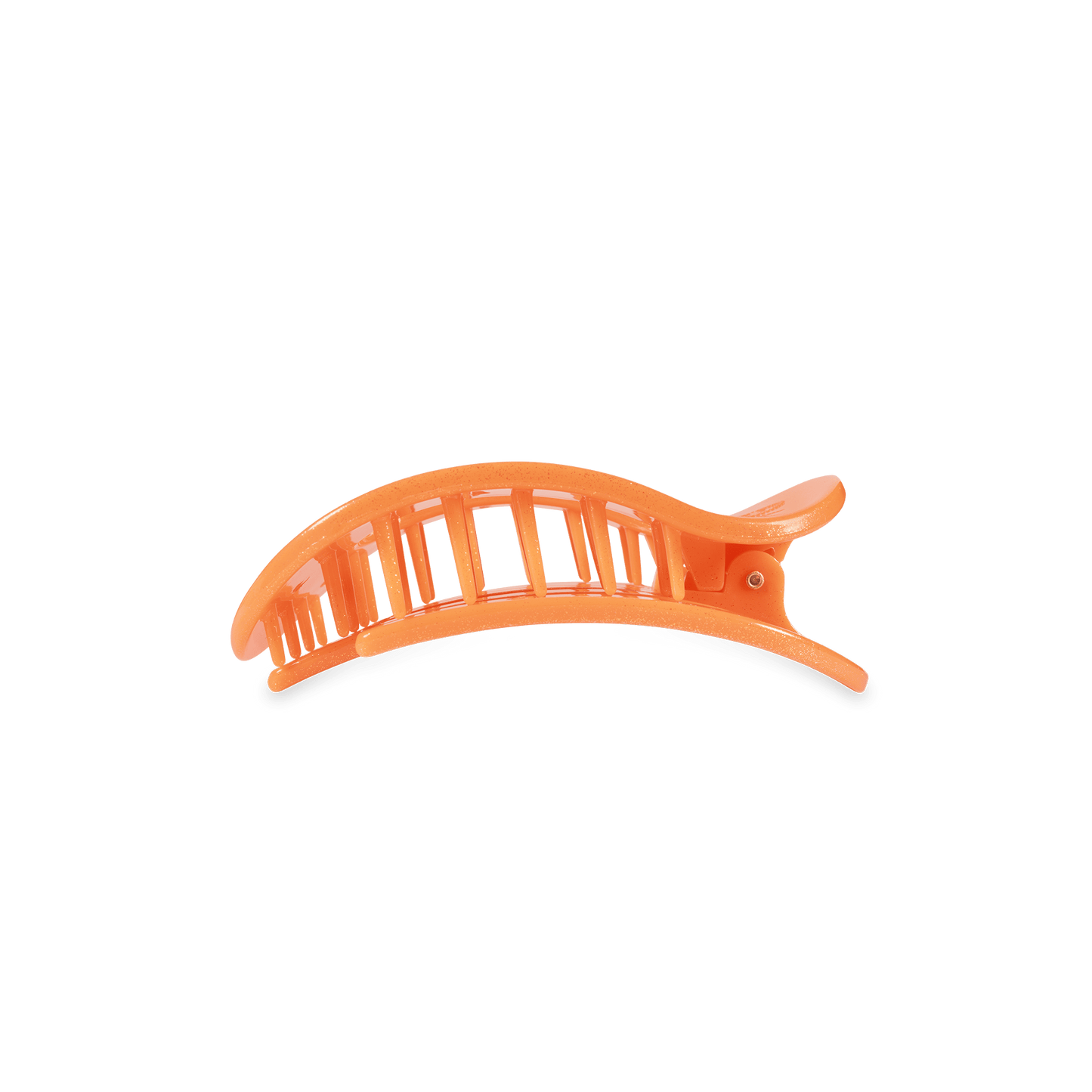 TELETIES - Showbiz Small Flat Round Hair Clip in Orange - Small