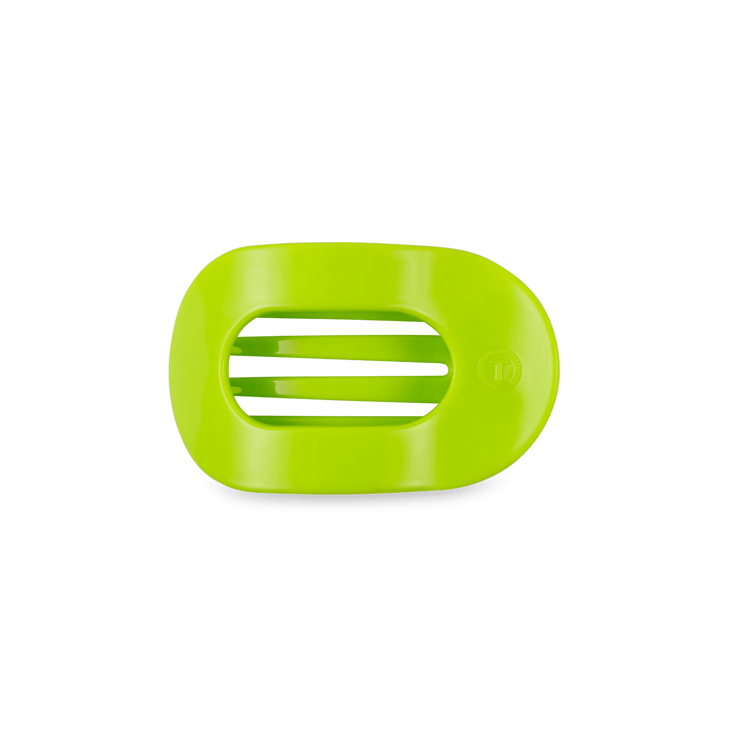 TELETIES - Summer Brights Small Flat Round Hair Clip in Green - Small