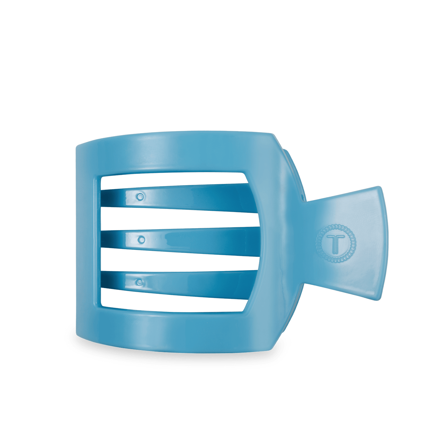 TELETIES - Summer Sky Large Flat Square Hair Clip in Blue - Large