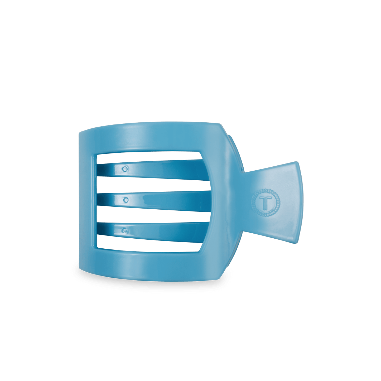 TELETIES - Summer Sky Medium Flat Square Hair Clip in Blue - Medium