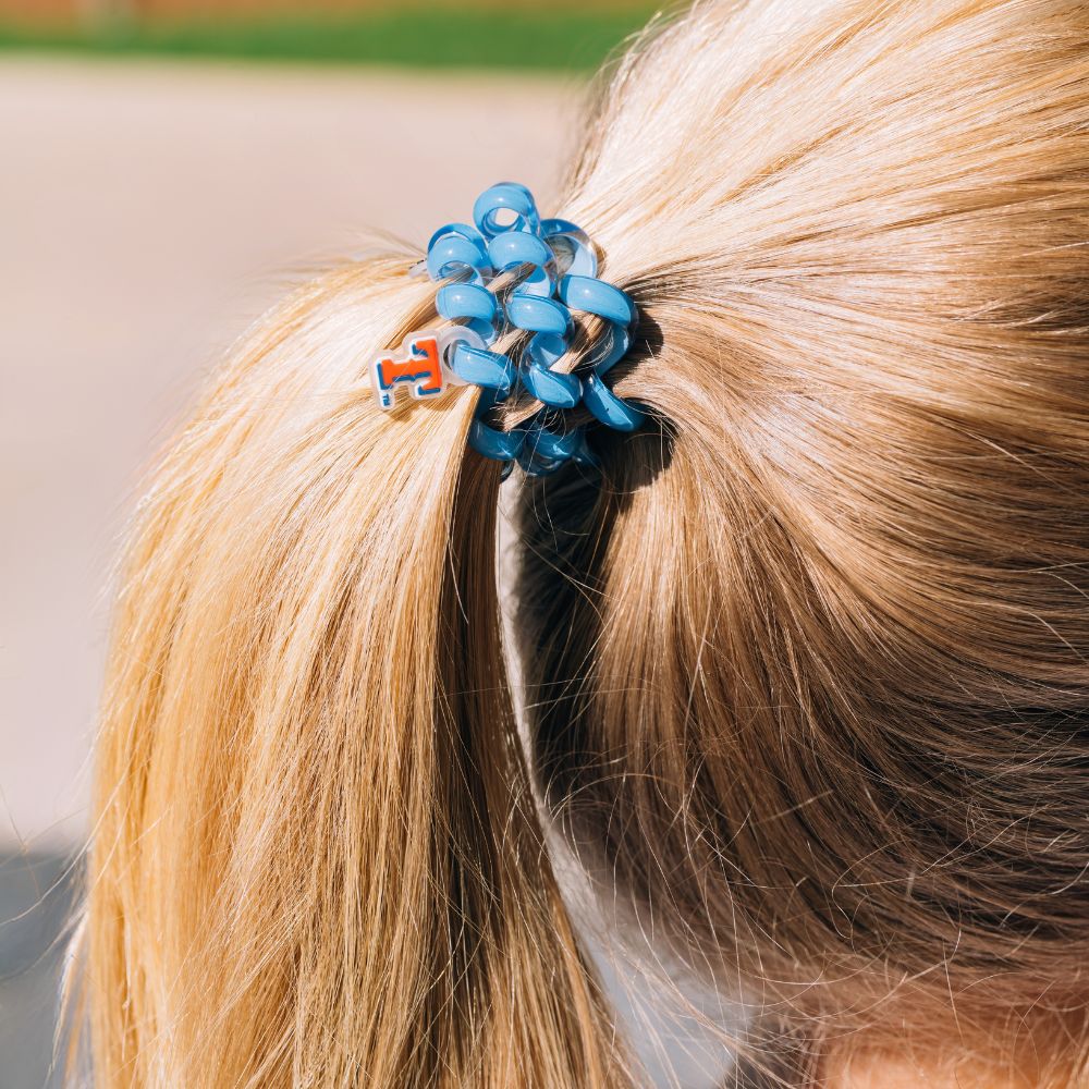 TELETIES - Texas Rangers Large Hair Ties in Red Blue - Large