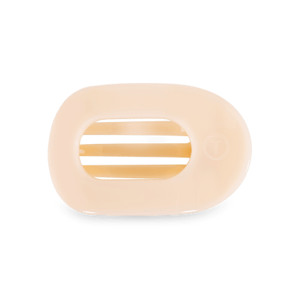 Almond Beige Medium Flat Round Clip - Medium Hair Clip - TELETIES 