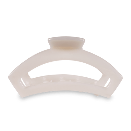 Open Coconut White Large Hair Clip - Large Hair Clip - TELETIES 