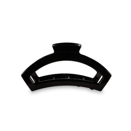 Open Jet Black Small Hair Clip - Small Hair Clip - TELETIES 