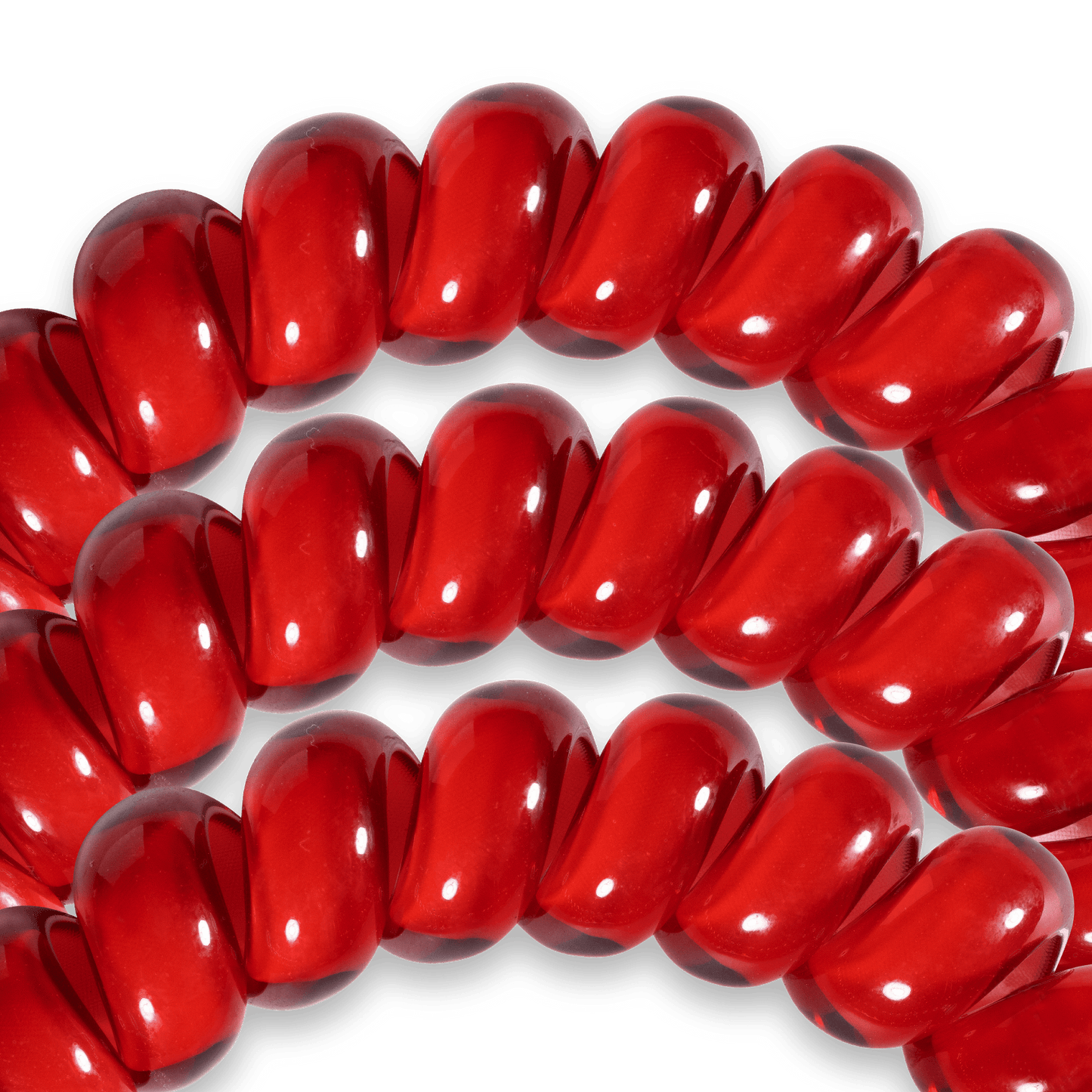 TELETIES - Scarlet Red Large Hair Ties in Red - Large