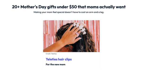 20+ Mother's Day gifts under $50 that moms actually want - TELETIES