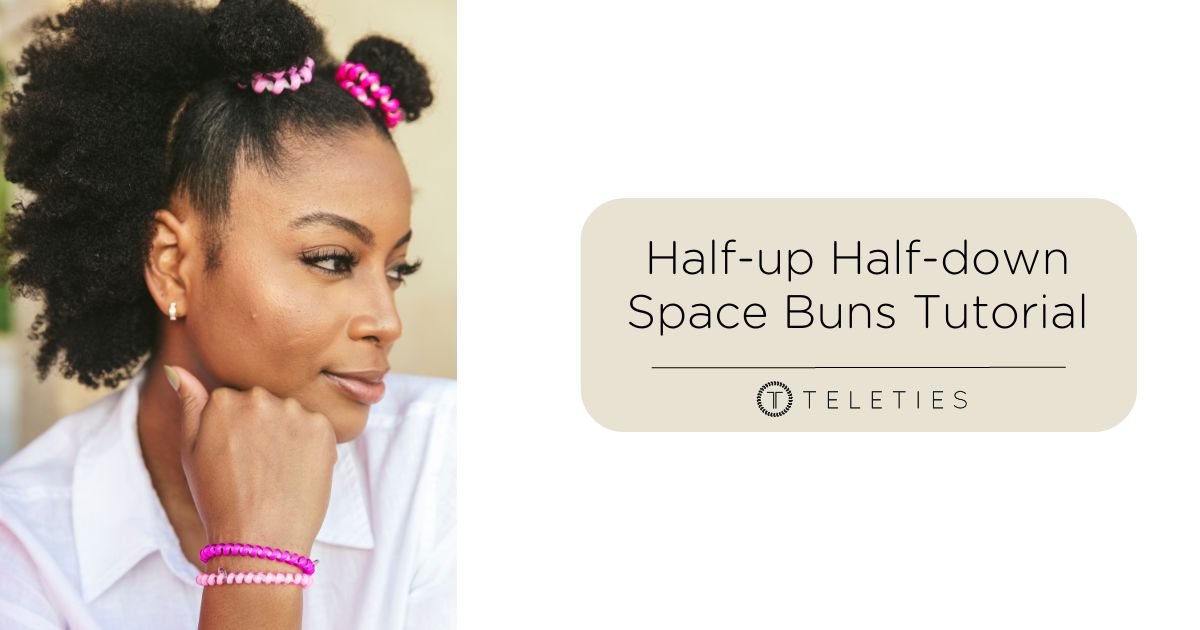 How to Do Half-Up Half-Down Space Buns - TELETIES