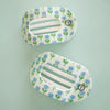 Blue Marigold Medium Flat Round Hair Clip
