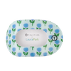 Blue Marigold Large Flat Round Hair Clip
