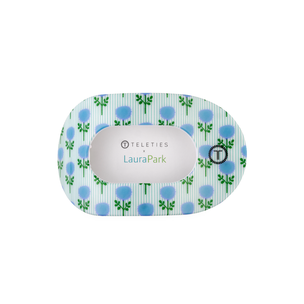 Blue Marigold Medium Flat Round Hair Clip
