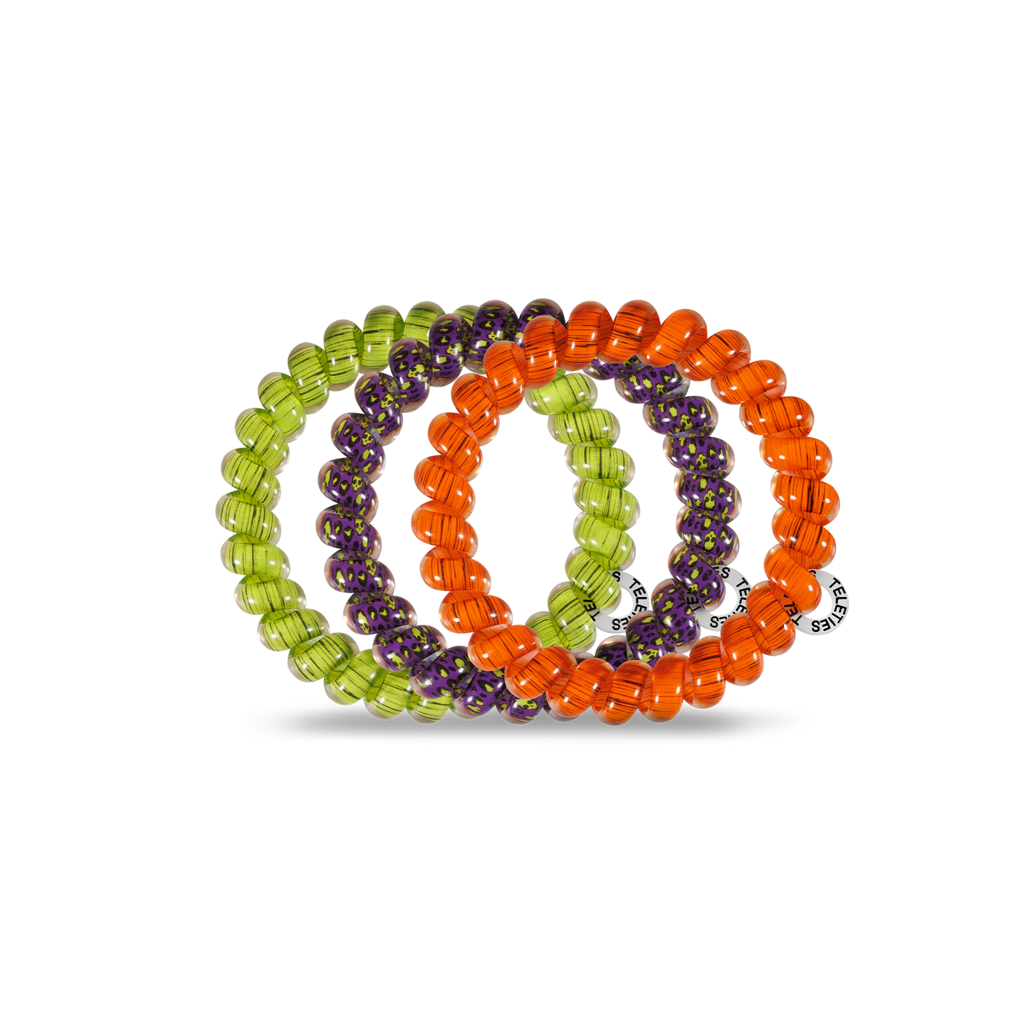 TELETIES - Creepin' it Real Large Hair Ties in Green Orange Black - Large