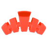 TELETIES - Classic Darty Large Hair Clip in Orange Coral Neon - Large - Image - 1