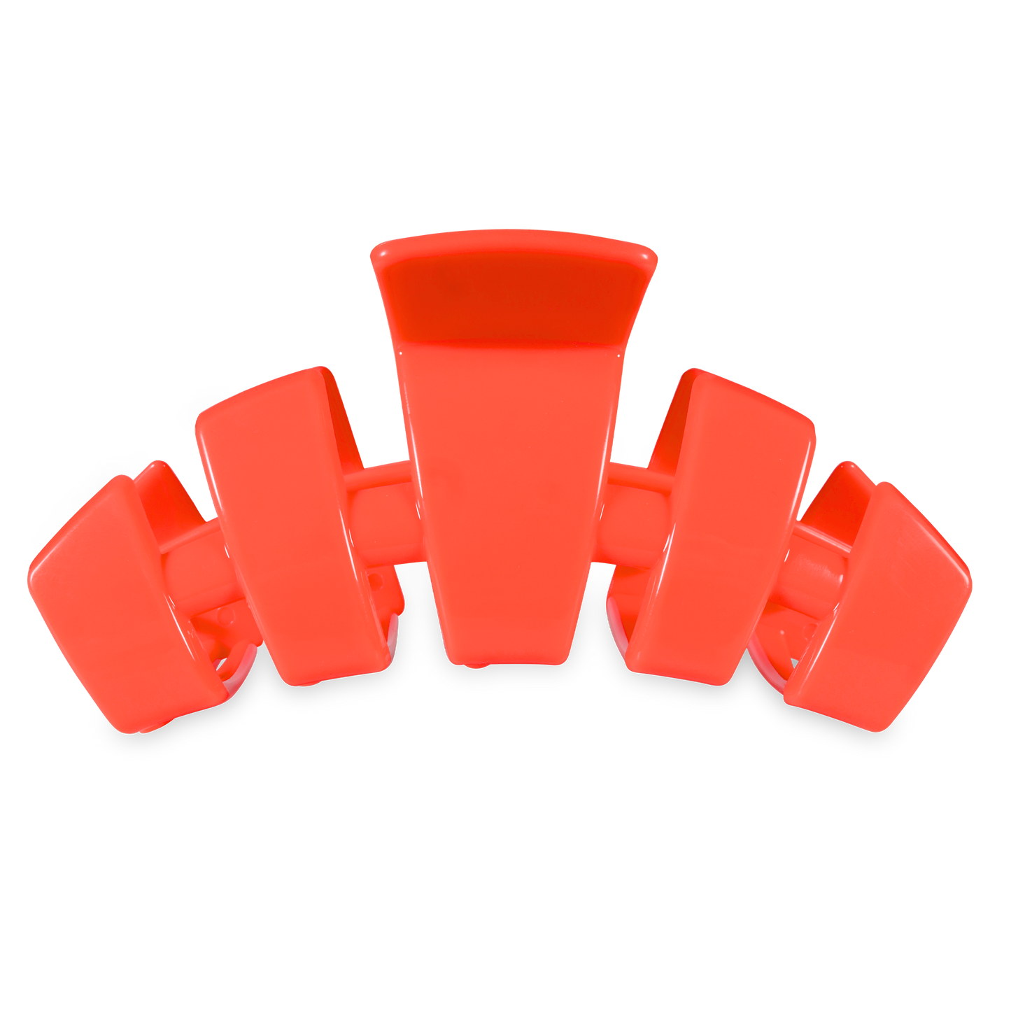 TELETIES - Classic Darty Large Hair Clip in Orange Coral Neon - Large
