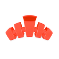Classic Darty Medium Hair Clip in Orange Coral Neon - Medium