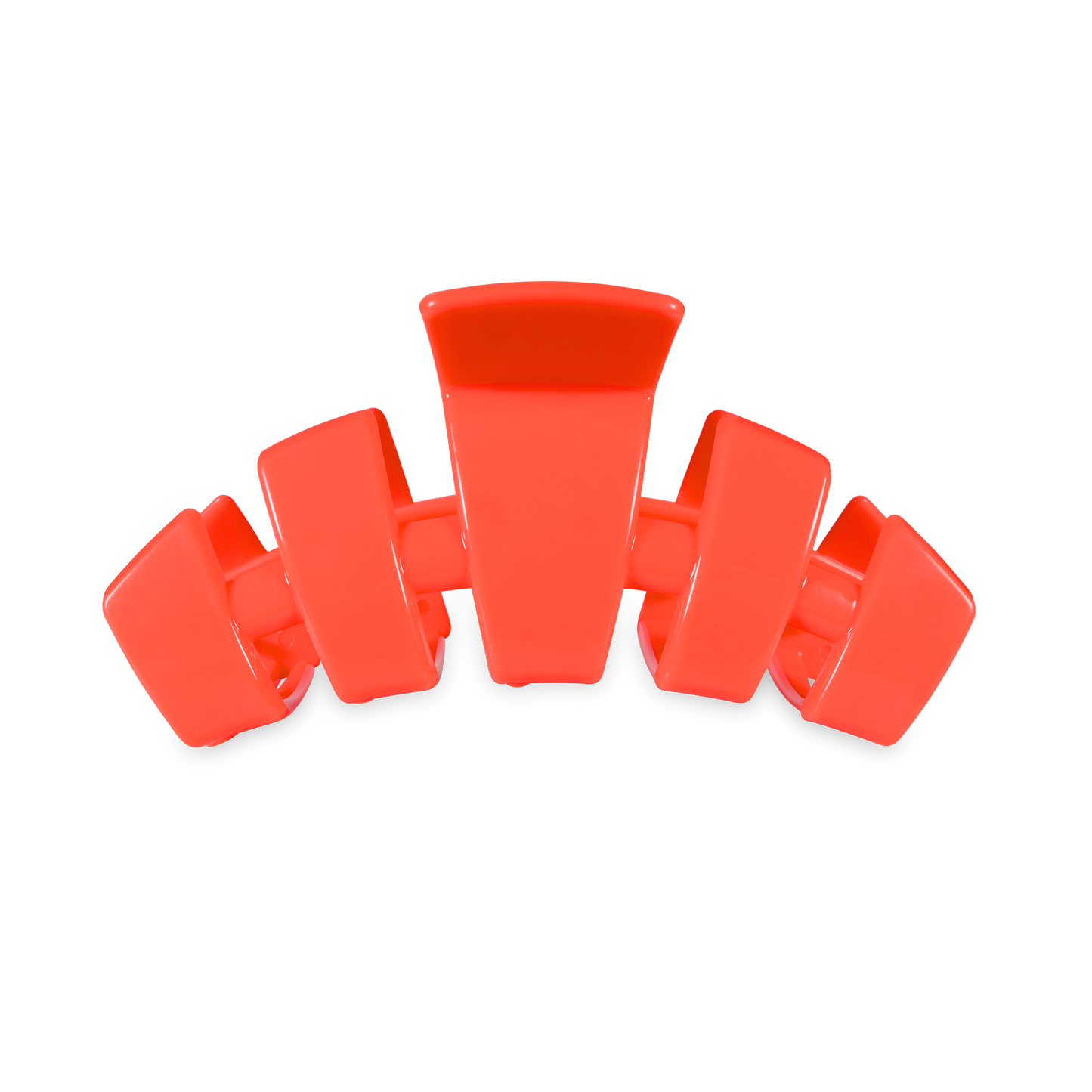 TELETIES - Classic Darty Medium Hair Clip in Orange Coral Neon - Medium