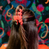 TELETIES - Classic Darty Medium Hair Clip in Orange Coral Neon - Medium - Image - 3