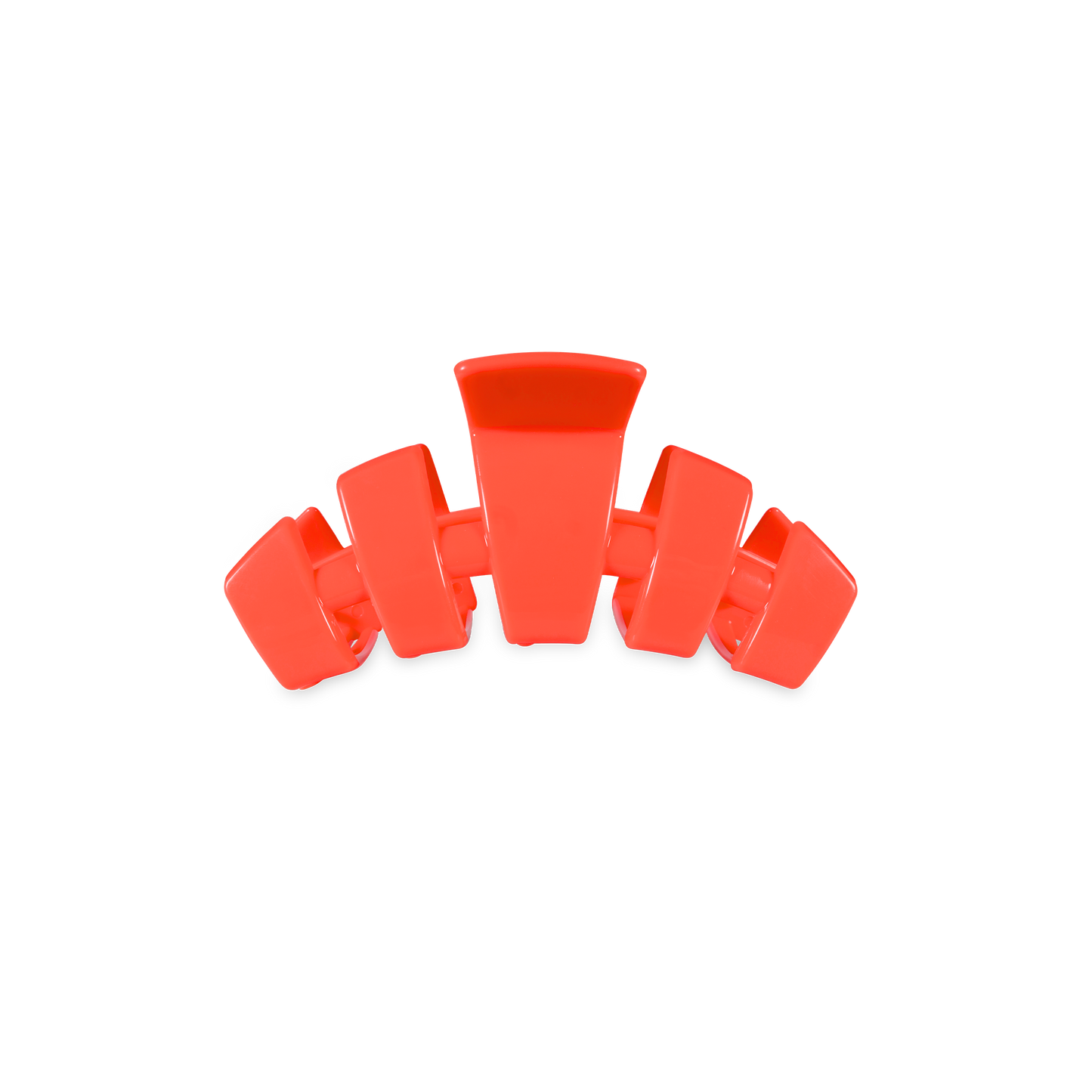 TELETIES - Classic Darty Tiny Hair Clip in Orange Coral Neon - Tiny