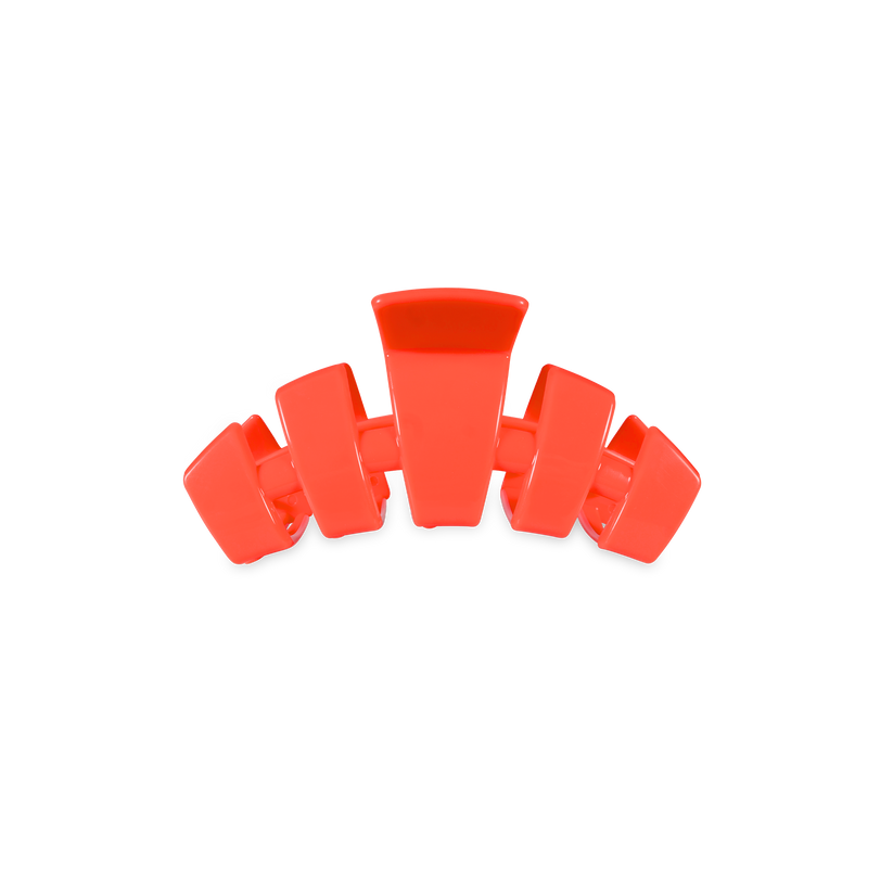 TELETIES - Classic Darty Tiny Hair Clip in Orange Coral Neon - Tiny - Image 1