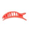 TELETIES - Darty Large Flat Round Hair Clip in Orange Neon Coral - Large - Image - 3
