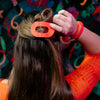 TELETIES - Darty Small Flat Round Hair Clip in Orange Coral Neon - Small - Image - 4