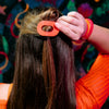 TELETIES - Darty Tiny Flat Round Hair Clip in Orange Coral Neon - Tiny - Image - 4