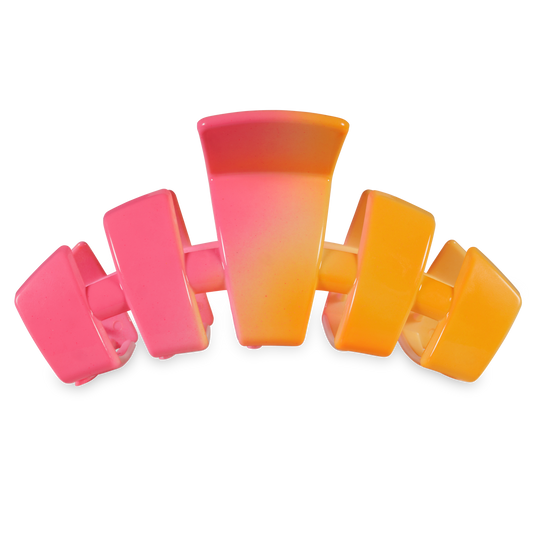 Classic Day Rave Large Hair Clip in Orange Pink - Large