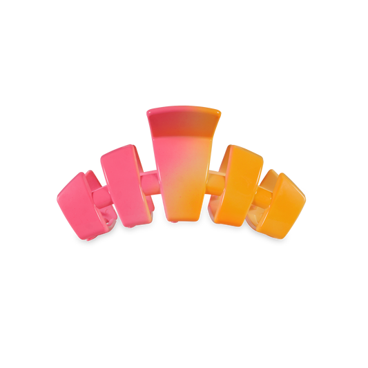 Classic Day Rave Small Hair Clip in Orange Pink - Small