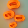 TELETIES - Day Rave Tiny Flat Round Hair Clip in Orange Neon - Tiny - Image - 5