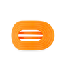 TELETIES - Day Rave Medium Flat Round Hair Clip in Orange Neon - Medium - Image - 1