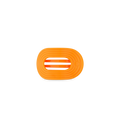Day Rave Tiny Flat Round Hair Clip in Orange Neon - Tiny