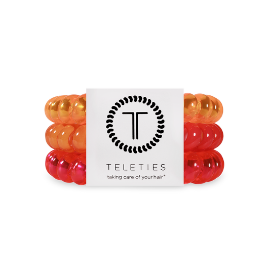 Day Rave Large Hair Ties in Orange Pink Neon - Large