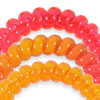 TELETIES - Day Rave Large Hair Ties in Orange Pink Neon - Large - Image - 3