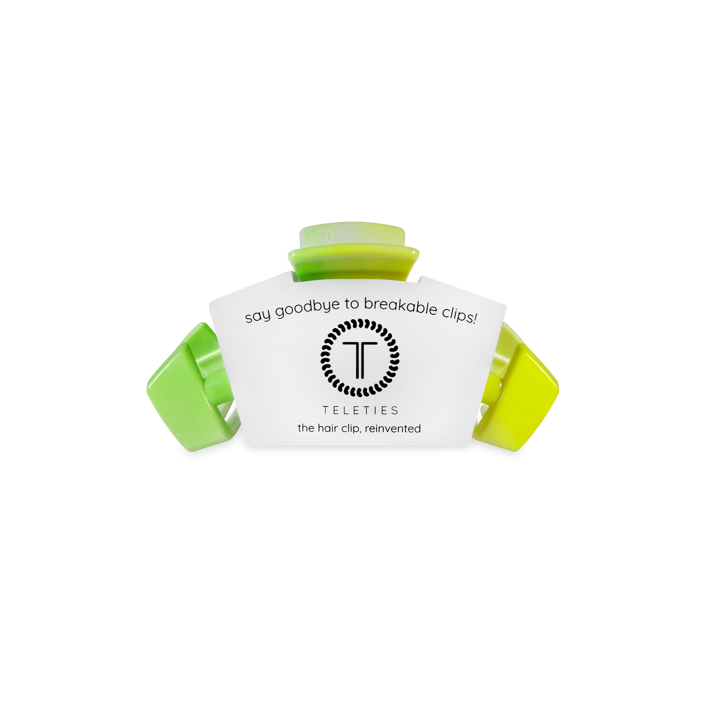 TELETIES - Classic Glow For It Tiny Hair Clip in Yellow Green - Tiny