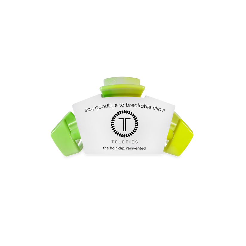 TELETIES - Classic Glow For It Tiny Hair Clip in Yellow Green - Tiny - Image 2