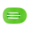 TELETIES - Glow For It Large Flat Round Hair Clip in Green Neon - Large - Image - 1