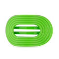 Glow For It Large Flat Round Hair Clip in Green Neon - Large